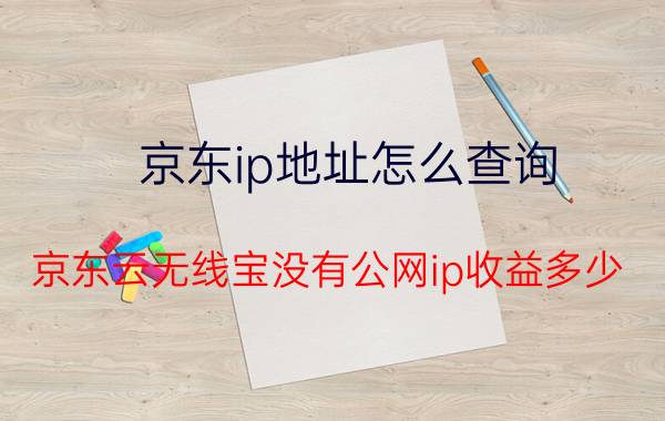 京东ip地址怎么查询 京东云无线宝没有公网ip收益多少？